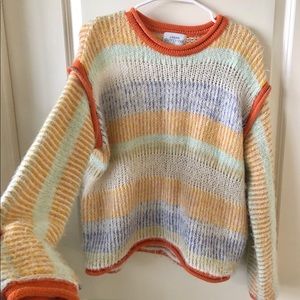 Urban Outfitters Marcia Mixed Knit Crew Neck sweater